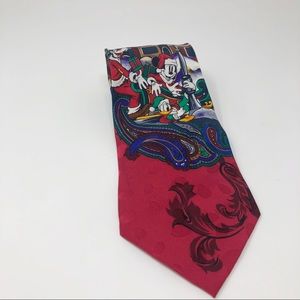 The Disney Store 100% Silk Tie Christmas Theme